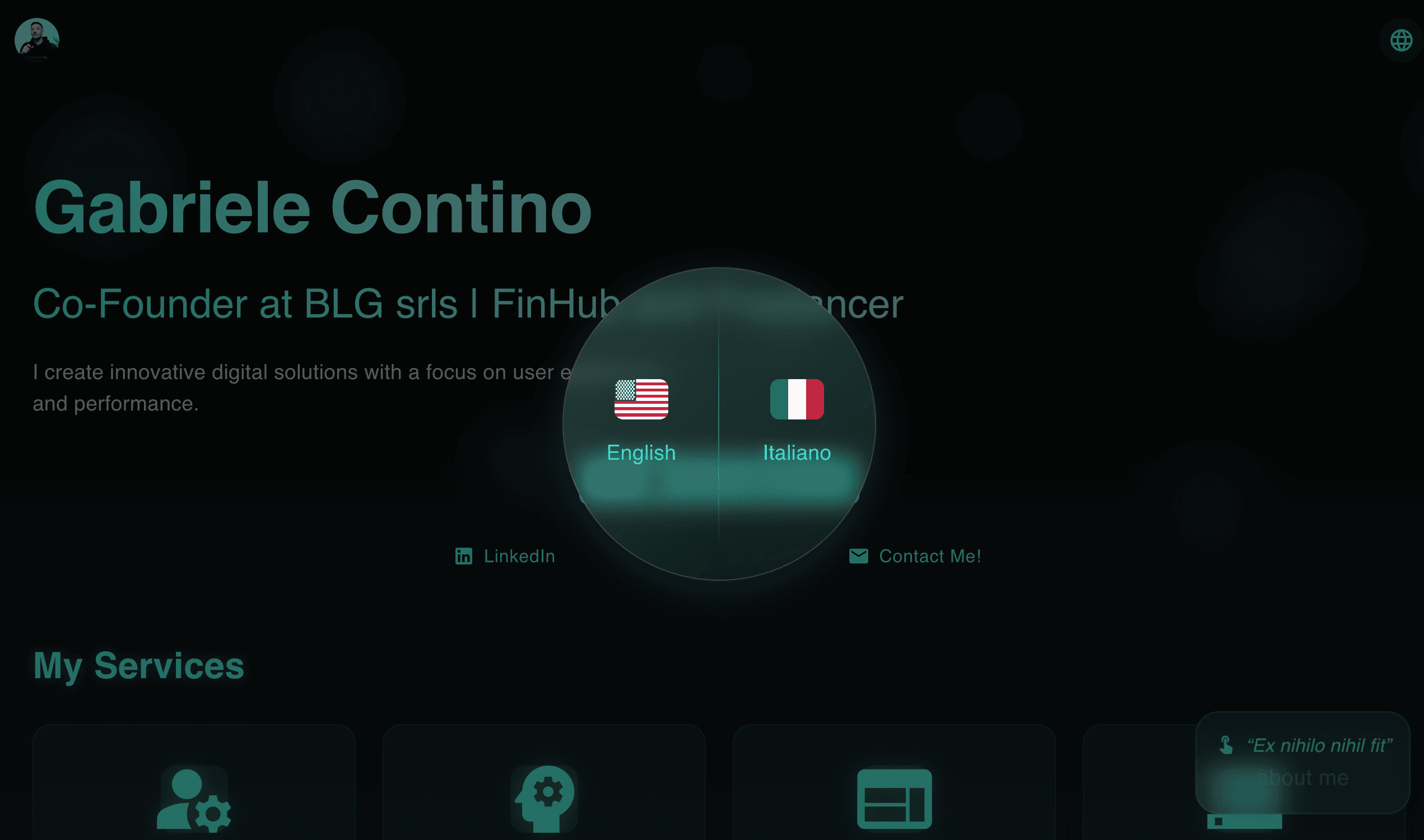 Cover di Langing Gabriele Contino
